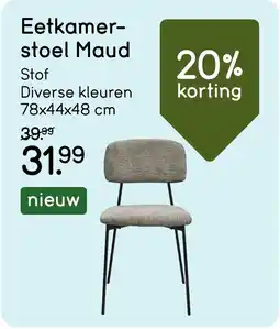 Leen Bakker Eetkamerstoel Maud aanbieding