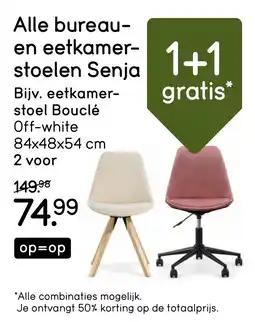 Leen Bakker Eetkamerstoel Senja Bouclé aanbieding