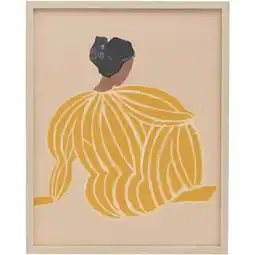 Leen Bakker Poster Lady - MDF/glas - 50x40 cm aanbieding