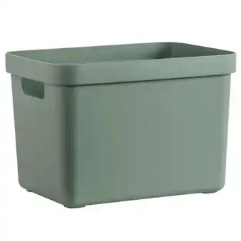 Leen Bakker Sigma home box 18 liter - donkergroen - 35,2x25,3x24,3 cm aanbieding
