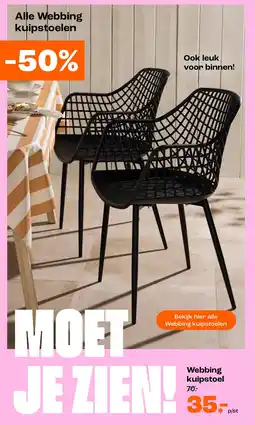 Kwantum Webbing kuipstoel aanbieding