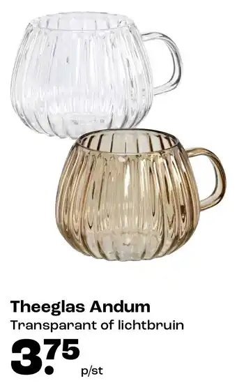 Kwantum Theeglas Andum aanbieding