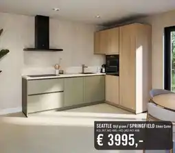 Keukendepot SEATTLE Olijf groen/ SPRINGFIELD Eiken Como aanbieding