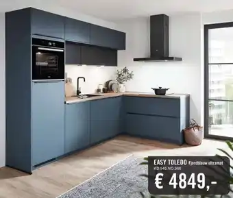Keukendepot EASY TOLEDO Fjordblauw ultramat aanbieding