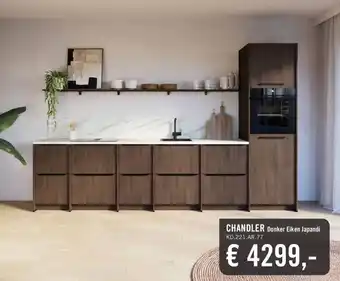 Keukendepot CHANDLER Donker Eiken Japandi aanbieding