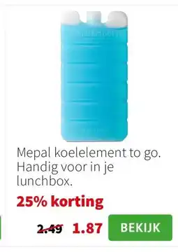 Intratuin Mepal koelelement to go. Handig voor in je lunchbox. aanbieding