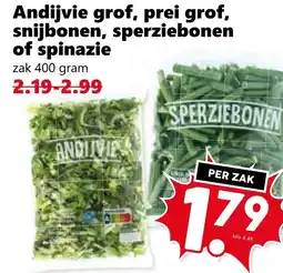 CoopCompact Andijvie grof, prei grof, snijbonen, sperziebonen of spinazie aanbieding