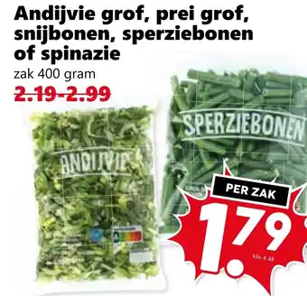 CoopCompact Andijvie grof, prei grof, snijbonen, sperziebonen of spinazie aanbieding