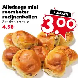 CoopCompact Alledaags mini roomboter rozijnenbollen aanbieding