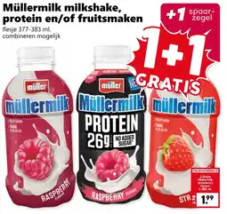 CoopCompact Müllermilk milkshake, protein en/of fruitsmaken aanbieding