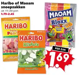 CoopCompact Haribo of Maoam snoepzakken aanbieding