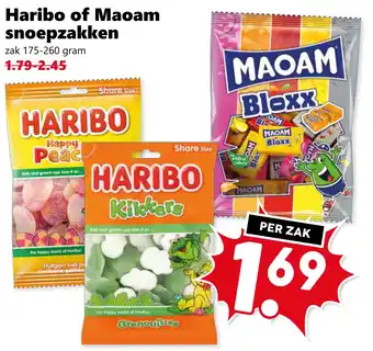 CoopCompact Haribo of Maoam snoepzakken aanbieding