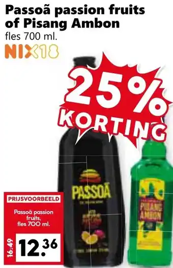 CoopCompact Passoã passion fruits of Pisang Ambon aanbieding