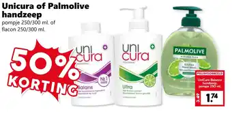 CoopCompact Unicura of Palmolive handzeep aanbieding