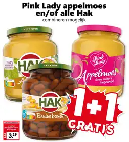 CoopCompact Pink Lady appelmoes en/of alle Hak aanbieding