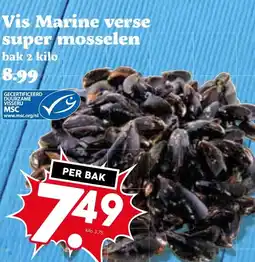 Coop Vis Marine verse super mosselen aanbieding