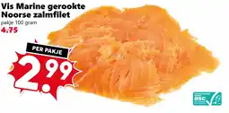 Coop Vis Marine gerookte Noorse zalmfilet aanbieding