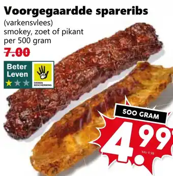 Coop Voorgegaardde spareribs aanbieding