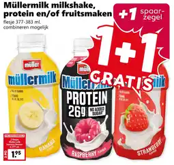 Coop Müllermilk milkshake, protein en/of fruitsmaken] aanbieding