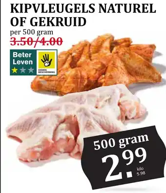 Coop KIPVLEUGELS NATUREL OF GEKRUID aanbieding