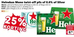 Coop Heineken Mono twist-off pils of 0.0% of Silver aanbieding
