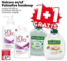 Coop Unicura en/of Palmolive handzeen aanbieding