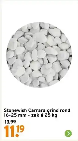 GAMMA Stonewish Carrara grind rond 16-25 mm - zak á 25 kg aanbieding