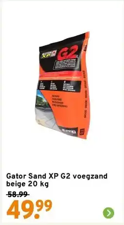 GAMMA Gator Sand XP G2 voegzand beige 20 kg aanbieding