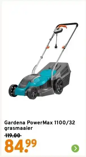GAMMA Gardena PowerMax 1100/32 grasmaaier aanbieding