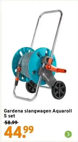 GAMMA Gardena slangwagen Aquaroll S set aanbieding