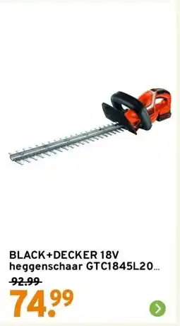 GAMMA BLACK+DECKER 18V heggenschaar GTC1845L20 incl. 2.0Ah accu aanbieding