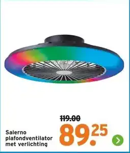 GAMMA salerno plafondventilator met verlichting aanbieding