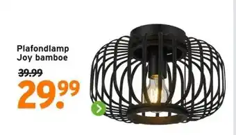 GAMMA Plafondlamp Joy bamboe aanbieding