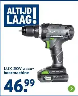 GAMMA LUX 20V accu- boormachine aanbieding