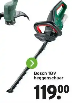 GAMMA Bosch 18V heggenschaar aanbieding