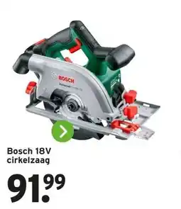 GAMMA Bosch 18V cirkelzaag aanbieding