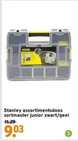 GAMMA Stanley assortimentsdoos sortmaster junior zwart/geel aanbieding
