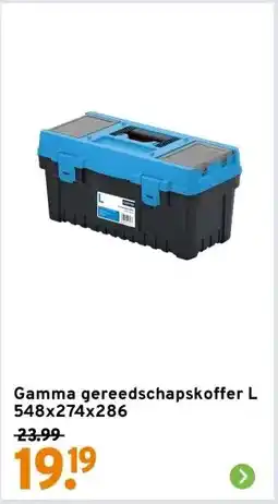 GAMMA Gamma gereedschapskoffer L 548x274x286 aanbieding