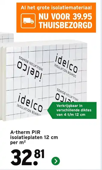 GAMMA A therm PIR isolatieplaten aanbieding