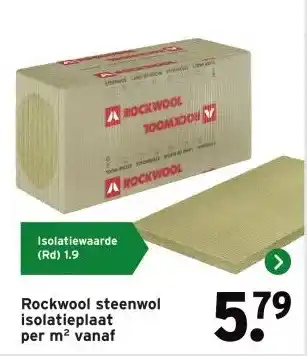GAMMA Rockwool steenwol isolatieplaat aanbieding
