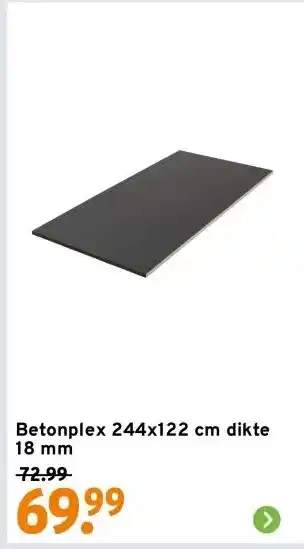 GAMMA Betonplex 244x122 cm dikte 18 mm aanbieding