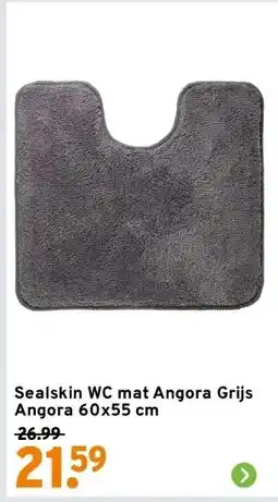 GAMMA Sealskin WC mat Angora Grijs Angora 60x55 cm aanbieding