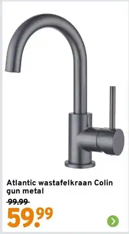 GAMMA Atlantic wastafelkraan Colin gun metal aanbieding