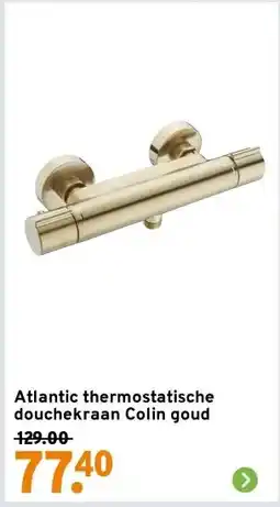 GAMMA Atlantic thermostatische douchekraan Colin goud aanbieding