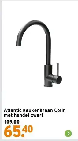 GAMMA Atlantic keukenkraan Colin met hendel zwart aanbieding