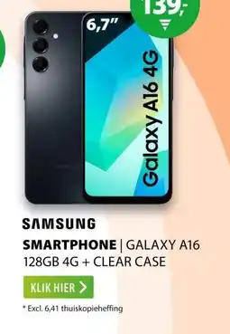 Expert Samsung Galaxy A16 128GB 4G + Clear Case aanbieding