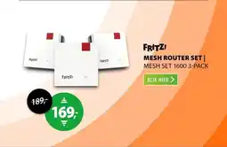 Expert AVM FRITZ!Mesh Set 1600 3-pack Edition International aanbieding