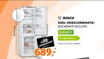 Expert Bosch KGE36EWCP EXCLUSIV Wit aanbieding
