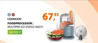 Expert Kenwood MultiPro GO (FDP22.130GY) Blauw aanbieding