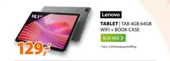 Expert Lenovo Tab 4GB 64GB Wifi + Book Case Grijs aanbieding